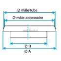 ALDES Réduction plate concentrique aluminium RPC - Diamètre 450/400