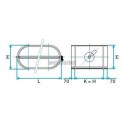ALDES Registre dSupéquilibrage oblong galvanisé RGO - L 410mm x H 165mm