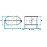 ALDES Registre dSupéquilibrage oblong galvanisé RGO - L 975mm x H 265mm