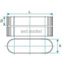 ALDES Racord femelle oblong galvanisé RFO - L 325mm x H 130mm
