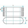 ALDES Racord femelle oblong galvanisé RFO - L 490mm x H 130mm