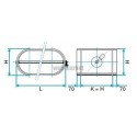 ALDES Registre dSupéquilibrage oblong galvanisé RGO - L 425mm x H 130mm