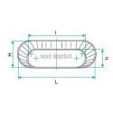 ALDES Réduction oblongue tangentielle sur plat galvanisé ROTP- L675 x H215/l410 x h165