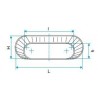 ALDES Réduction oblongue tangentielle sur plat galvanisé ROTP- L675 x H215/l410 x h165