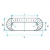 ALDES Réduction oblongue tangentielle sur plat galvanisé ROTP- L620 x H320/l545 x h165
