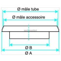 ALDES Réduction plate concentrique galvanisé RPC - Diamètre 560/355