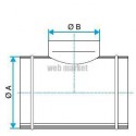 ALDES Té Equerre aluminium : TE 90° - Diamètre 200/125