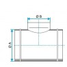 ALDES Té Equerre Galvanisé : TE 90° - Diamètre 560/450