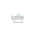 ALDES Té Equerre Galvanisé : TE 90° - Diamètre 100/80 mm
