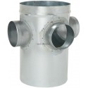ALDES Collecteur raccord dSupétage galvanisé CRE standard - Diamètre 250 1-2-3-4/125