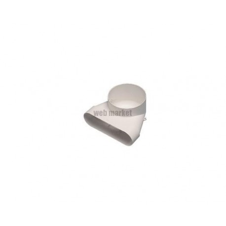 Coude Minigaine blanc mixte vertical équivalent D125 (60x200)