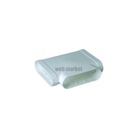 Té Minigaine blanc 90° horizontal équivalent D125 (60x200)