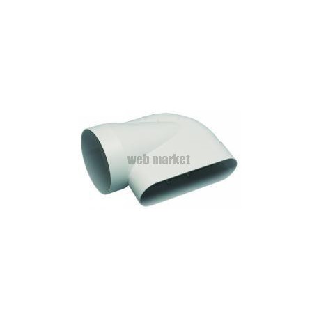 Coude Minigaine blanc mixte horizontal équivalent D125 (60x200)
