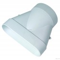 Raccord Minigaine blanc mixte droit équivalent D125 (60x200)