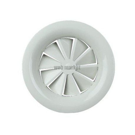 ALDES Diffuseur circulaire fixe à jet hélicoïdal pr plafond en acier blanc SR 861 D160