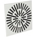 ALDES Diffuseur réglable hélicoïdal 400x400 acier blanc et déflecteur noir SF 785