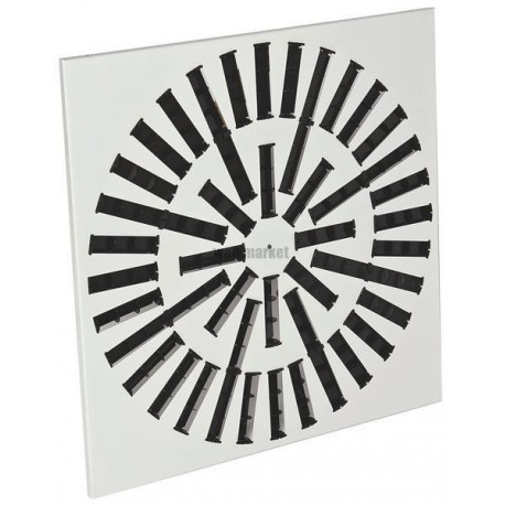 ALDES Diffuseur réglable hélicoïdal pour dalle plafond 600x600 acier blanc SF 785