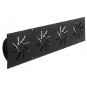 ALDES Diffuseur pour contremarche à jet hélicoïdal 16 fentes en acier noir 175x175