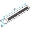 ALDES Entrée dSupair Autorégable EA Module 45 m3/h - Chêne clair 36 dB