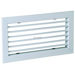 ALDES Grille simple déflexion de reprise en acier SC 101 fixation par clips 400x100