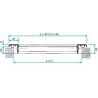 ALDES Grille simple déflexion de reprise en alu AC 101 fixation par clips 300x100
