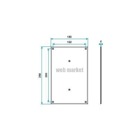 Platine d obturation en rénovation pour les bouches 180x280 mm - blanc