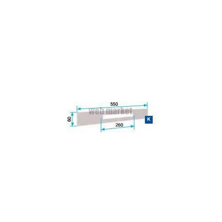 ALDES Flasque adaptation long pour module 550x60 mm - Acier époxy - Blanc