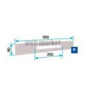ALDES Flasque adaptation long pour module 550x60 mm - Acier époxy - Blanc