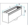 ALDES Plénum en acier pour grille avec 2 piquages sur lSuparrière MT F3 800x300 D250