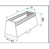 ALDES Plénum en acier pour grille avec 2 piquages sur lSuparrière MT F3 800x300 D250