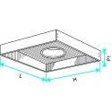ALDES Plénum RT F0 avec piquage sur le dessus D160 pour diffuseur SF/AF704 225x225 mm