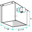 ALDES Plénum RE F0 avec piquage sur le côté D315 pour diffuseur SF/AF704 375x375 mm