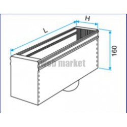 ALDES Plénum en acier pour grille avec piquage sur lSuparrière MT F3 400x200 D200