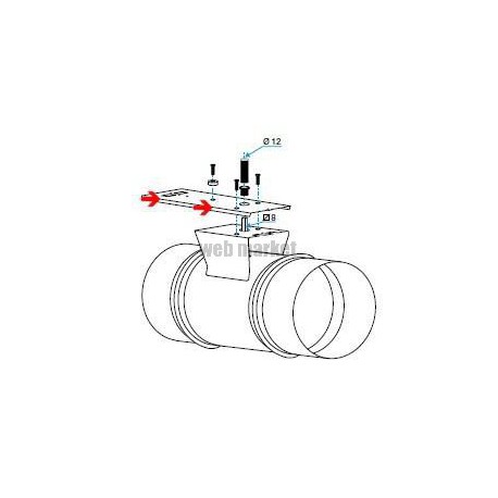 ALDES Kit avec support moteur pour registre circulaire RG / RGE (étanche) Sup D315