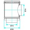 ALDES Caisson piquage aluminium - Diamètre 250/355 mm