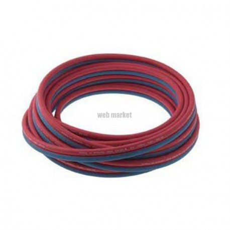 Tuyau caoutchouc oxygène/acétylène - Ø int. 6,3 mm - couronne de 10 m
