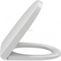 Abattant ODEON UP Thermodur compact à descente progressive et déclipsable, charnières métal, frein de chute blanc réf. E70011