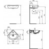 Lave-mains d angle ULYSSE 34 cm blanc Réf. E899701