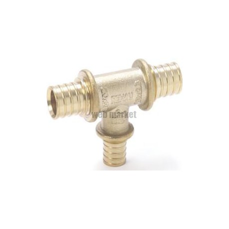 Té égal diamètre 50-50x50 en laiton non dézincifiable Rehau Réf 11691561001
