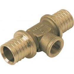 Té à sortie femelle diamètre 40-15x21-40 en laiton non dézincifiable Rehau Réf 11690731001