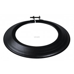 Rosace acier émaillé noir mat diamètre 180 mm réf. 343747