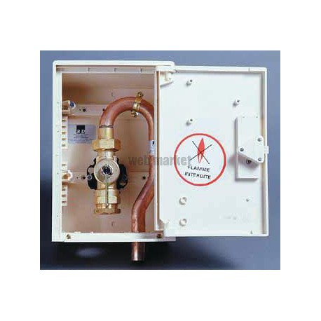 Coffret de coupure avec robinet 1/4 de tour BD7114 entrée PE 40 sortie cuivre : 28 réf 711426