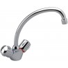 Mélangeur d évier ULYSSE C monotrou avec bec tube orientable, têtes 15 x 21 à clapet guidé, chromé réf. D1689AA
