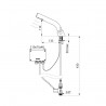 Mitigeur électronique BINOPTIC-MIX pour lavabo alimentation secteur 230 / 12V : réf. 378MCH