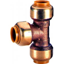 Té égal T130 instantané tectite D18 pour tubes cuivre, PER ou PB réf 4750658