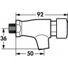 Robinet temporisé mural Tempostop pour lavabo à bouton poussoir 15 x 21 avec sécurité Anti-Blocage débit 4 litres par minutes