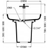 Pied pour lavabo circulaire, hauteur 50 cm, blanc Réf. P200201