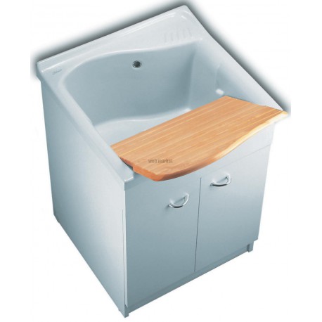 Bac à laver LAGO Lg : 75cm Céramique Blanc réf. J350001