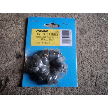 Collier à pince pour tuyau 6,3 x 11 diamètre : 6,3x11 371015 15 pce sur carte Réf.371015/682107