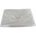 Rideau de douche H 180 L 180 cm 8 anneaux plastique blanc réf. 804180
